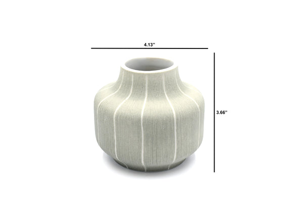 Diana Mini S Grey Porcelain Bud Vase