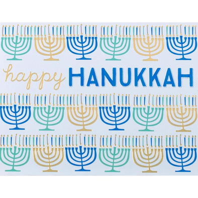 Happy Hanukkah Menorahs Petite Boxed Set of 20