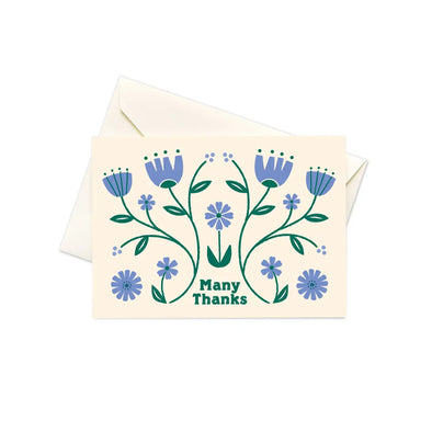 Floral Periwinkle Boxed Cards Set of 10