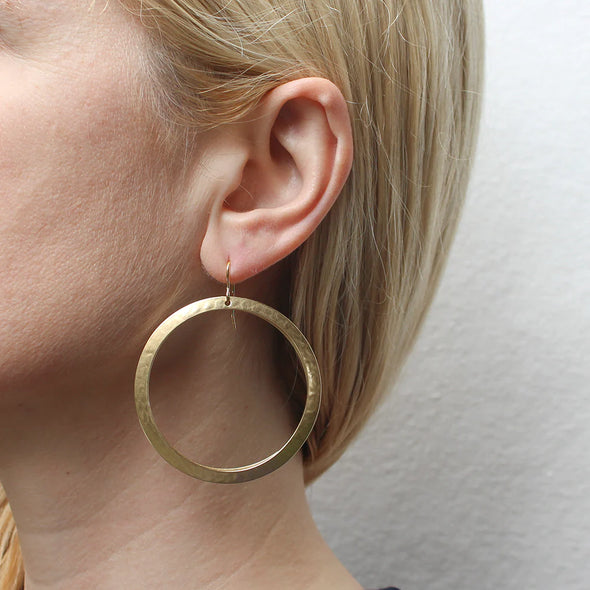 Extra Large Back to Back Hoop Wire Earrings