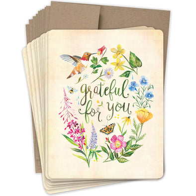 Grateful For You Boxed Cards - Box of 10