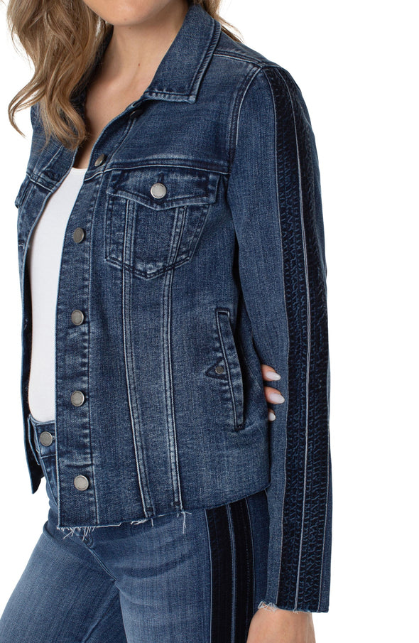 Frayed Jean Jacket in Gilmore