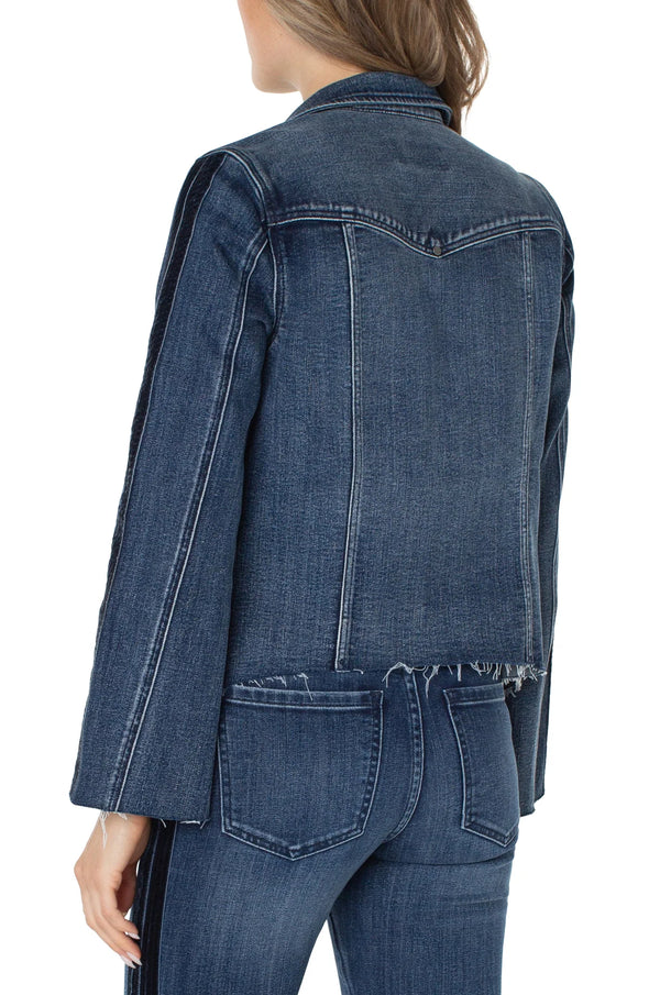 Frayed Jean Jacket in Gilmore