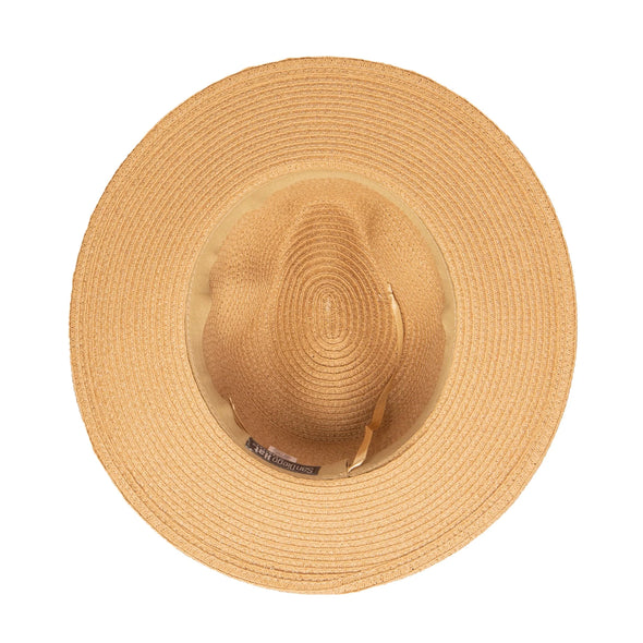 Water Repellent Fedora With Tie in Natural