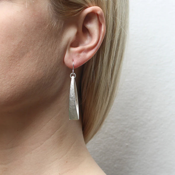 Large Back to Back Long Triangles Wire Earrings