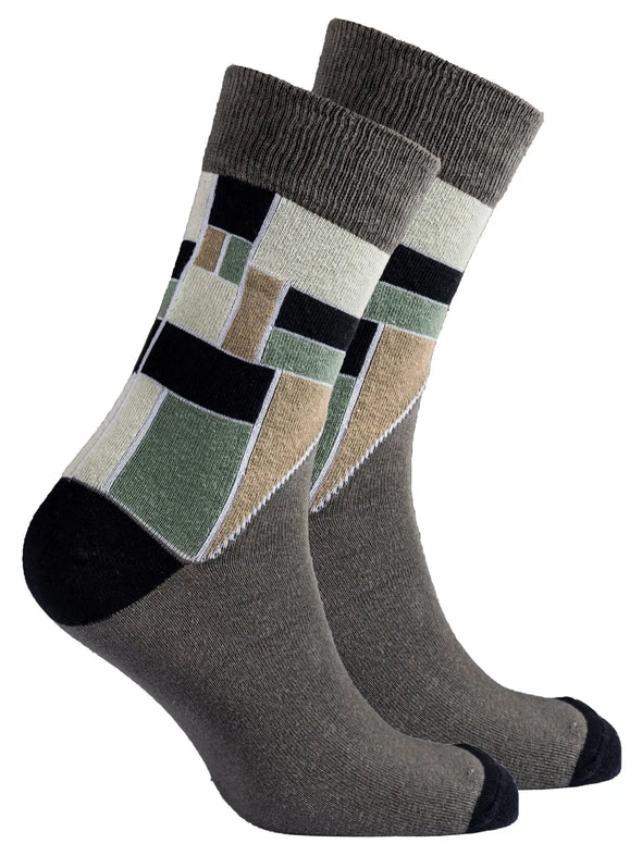 Men's Sage Cube Crew Socks