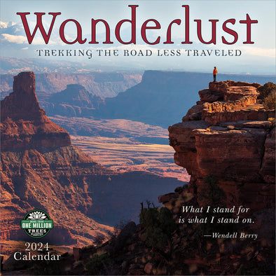 Wanderlust 2024 Wall Calendar: Trekking the Road Less Traveled