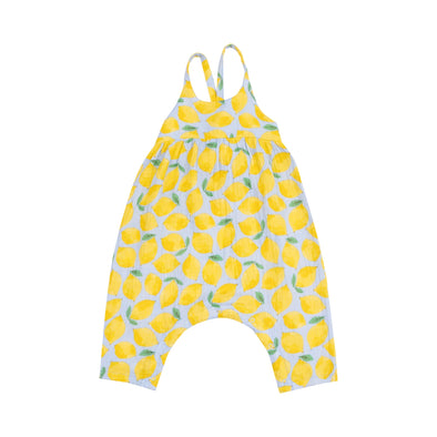 Tie Back Romper in Sunny Lemons