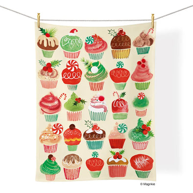 Cupcakes & Candy Cotton Tea Towel