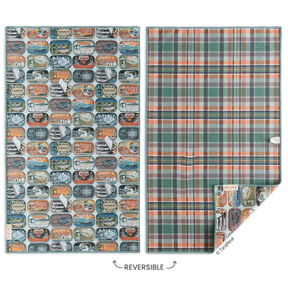 Sardines Reversible Microfiber Towel