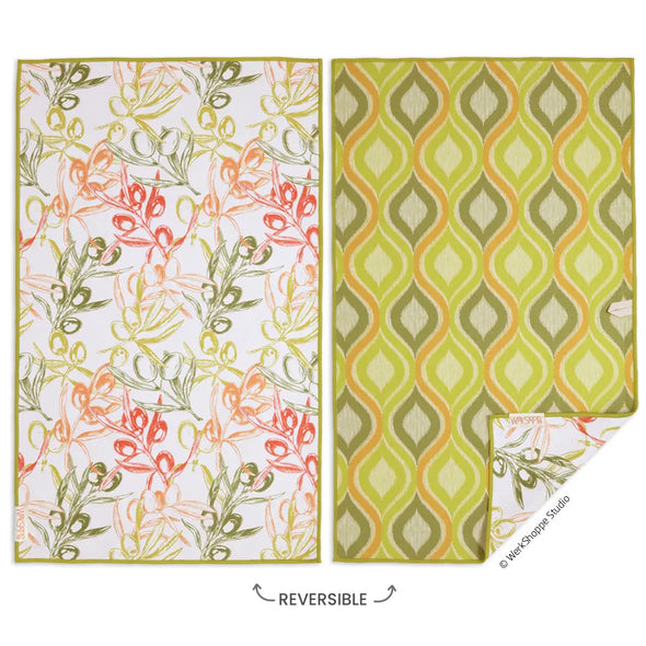 Olive Branch Reversible Microfiber Kitchen Dish Towel