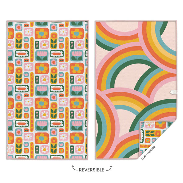 Daisies & Rainbows Reversible Microfiber Towel