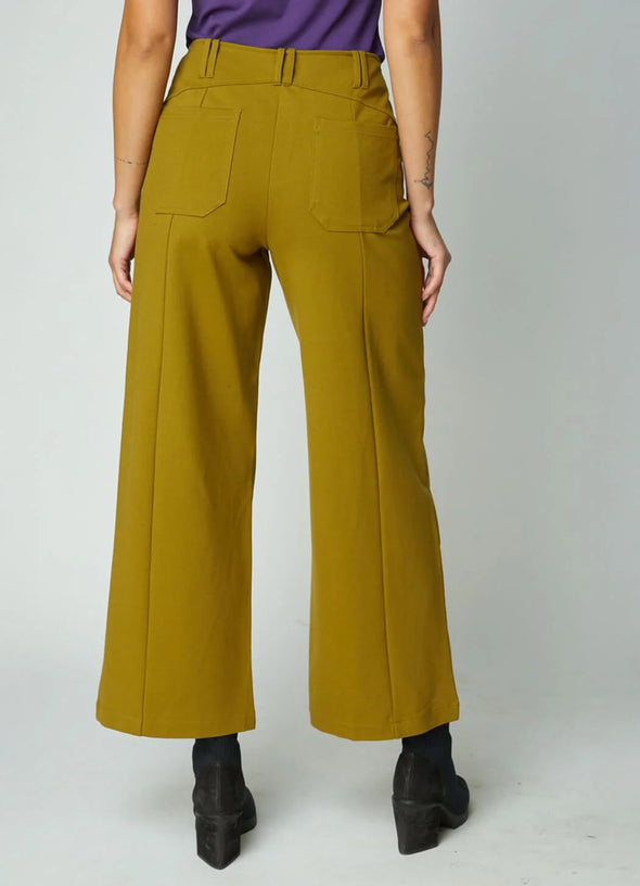 Ponte Wide Leg Pant in Nutria