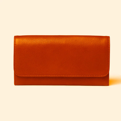 Card Case Wallet in Tangerine