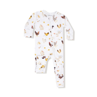 Chickens Zipper Romper