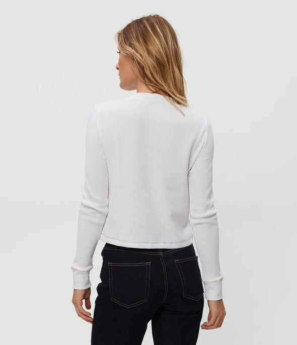 Lina Thermal Henley White Tee