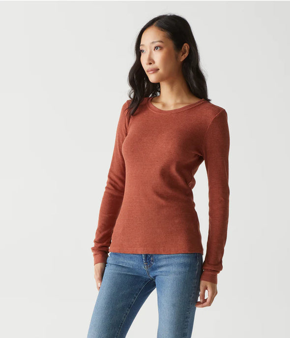 Juliet Thermal Crew Neck in Pecan