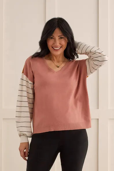 Combo Color Sweater in Marigold