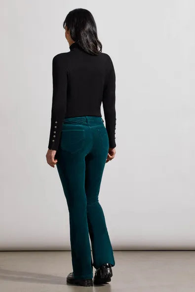 Stretch Corduroy Bootcut Pants in Evergreen