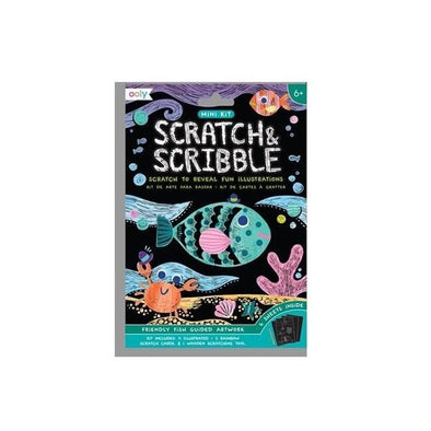 Mini Scratch & Scribble Art Kit - Friendly Fish