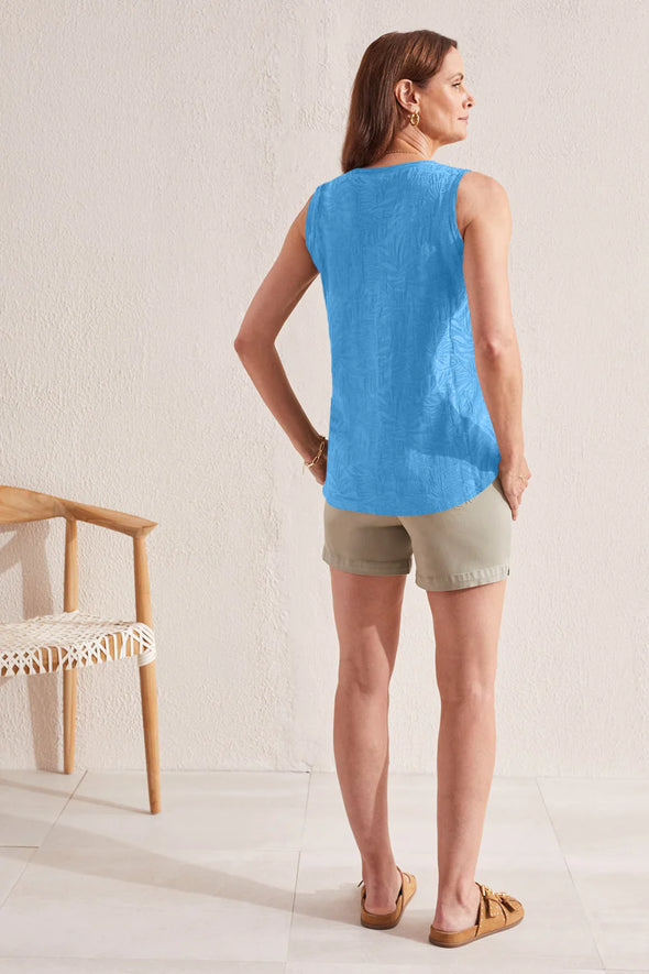 Deep Sea Textured V-Neck Tank