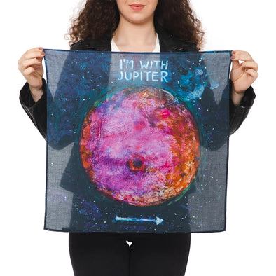 I'm With Jupiter Scarf in Blue Pink