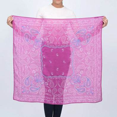 Eternal Essence Paisley Scarf in Raspberry