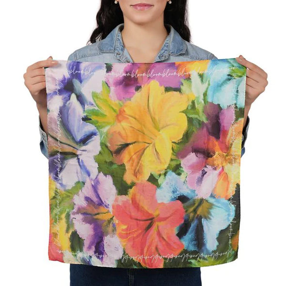 Silk Bandana in Blooming Violet