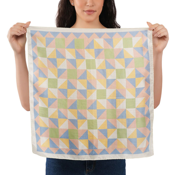 Mirage Silk Bandana in Quartz Pink