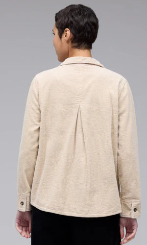 Corduroy Cropped Jacket in Moonbeam
