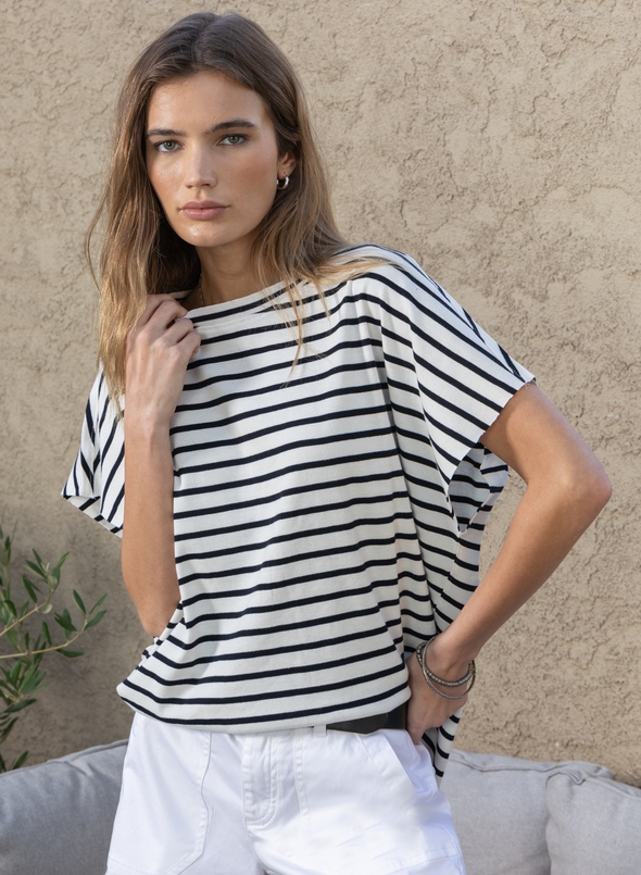 Black & White Stripe Caplet