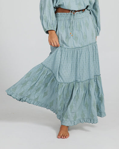 Blue Abyss Mantra Skirt