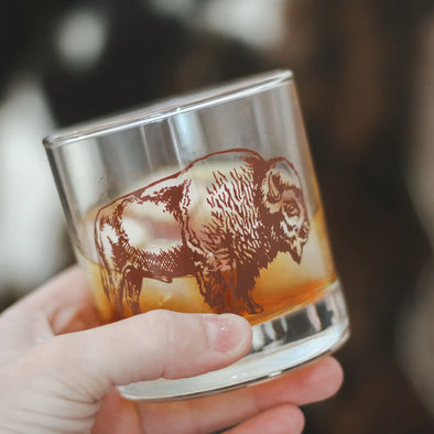 Bison Rocks Glass 11oz