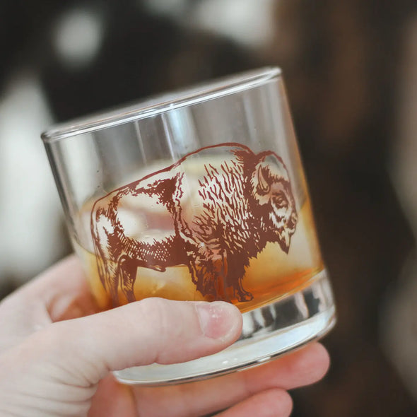Bison Rocks Glass 11oz
