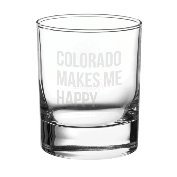Colorado Makes Me Happy Rocks Glass - 7oz