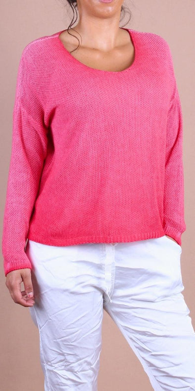 Emma Sweater Top in Red