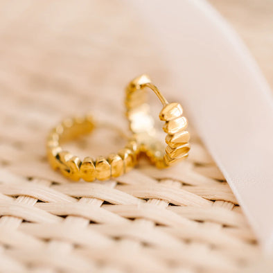 Segmented Huggie Earrings