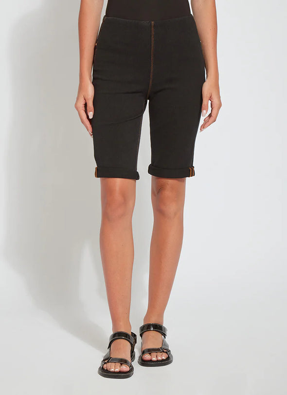 Denim Boyfriend Short in Midtown Black