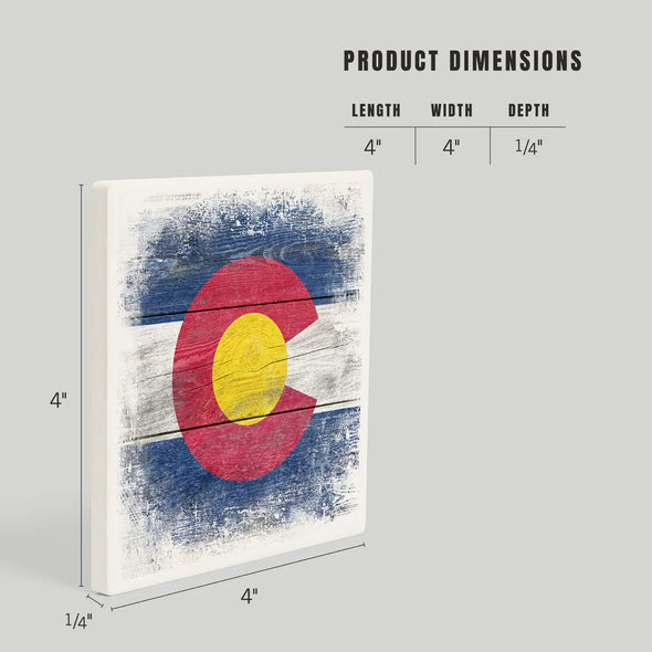 Ceramic Coaster Colorado State Flag