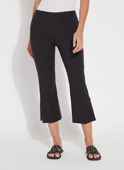 Leighton Flare Crop Pant in Black