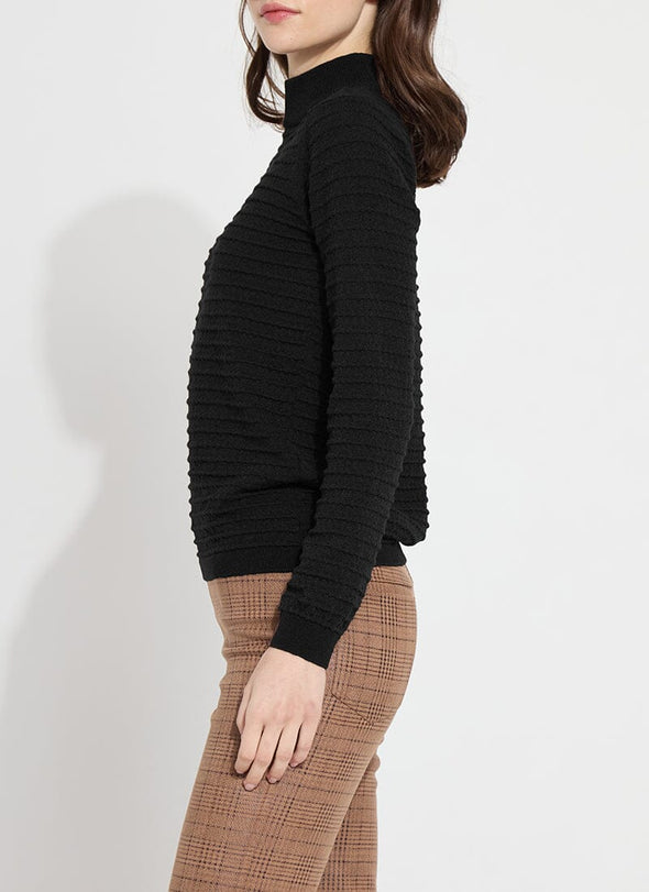Valery Mock Neck Turtleneck in Black