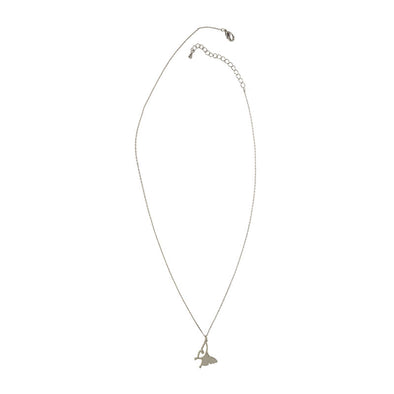 Butterfly Pendant Necklace in Silver