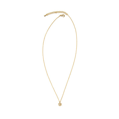Daisy with Pearl Necklace in Gold