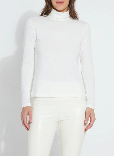 Long Sleeve Turtleneck in Off White