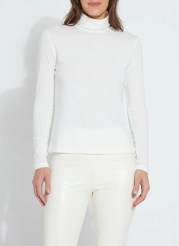 Long Sleeve Turtleneck in Off White