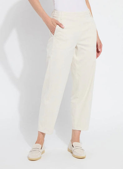 Anelise Barrel Trousers in Oat