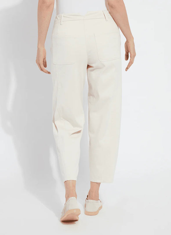 Anelise Barrel Trousers in Oat