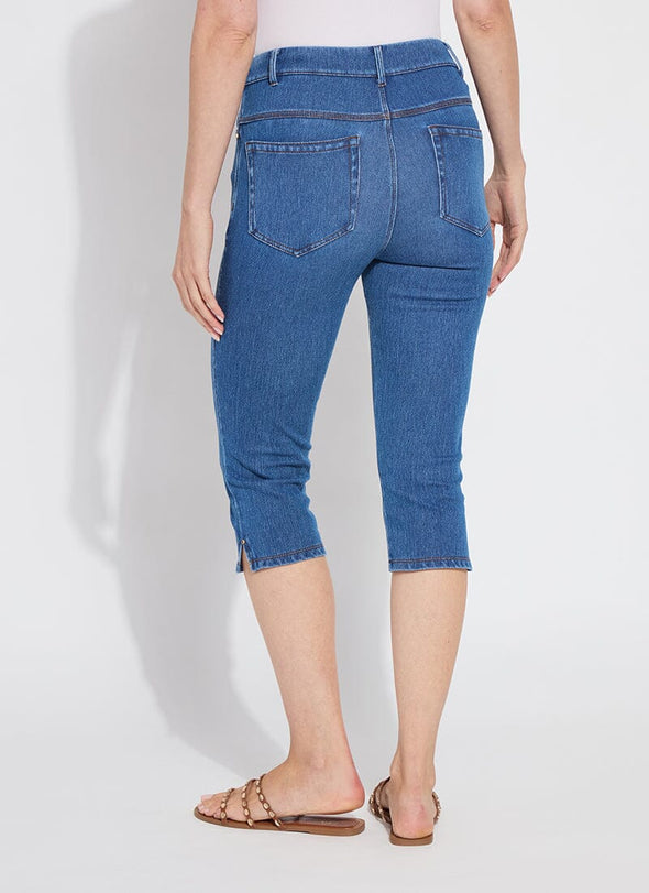 Granada Front Pocket Capri in Mid Wash