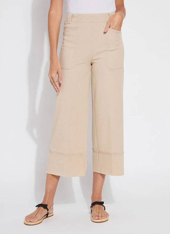 Analia Wide Leg Denim in Linen