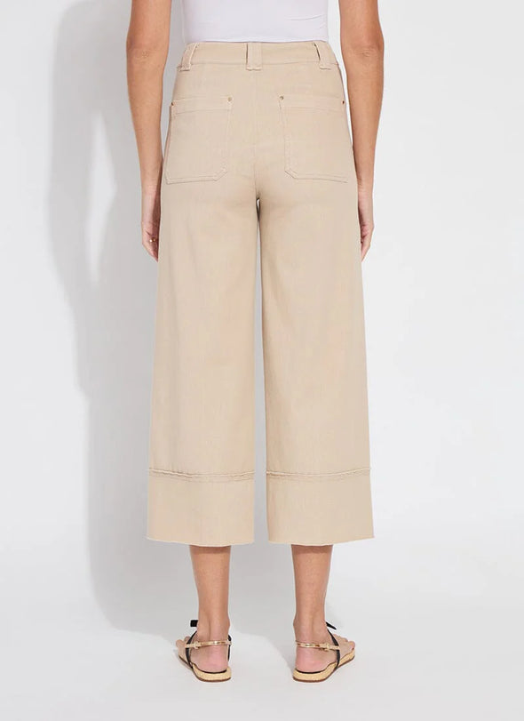 Analia Wide Leg Denim in Linen